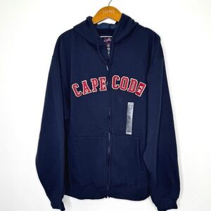 Cuffy's Cape Cod Full Zip‎ Hoodie Mens XL Blue NEW